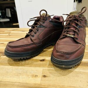 Timberland  Heritage GTX Moc Toe Mid Mock Gore-Tex Boots Brown Leather Used 13